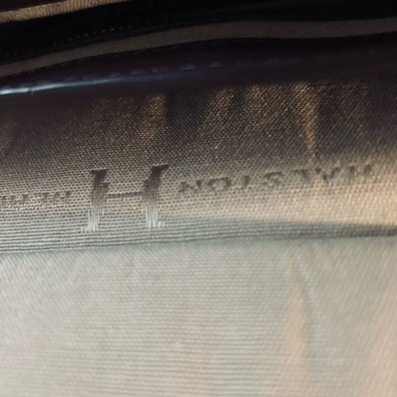 Halston Heritage Crossbody/shoulder bag. Leather & Suade, wine color - Picture 10 of 13